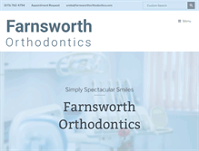 Tablet Screenshot of farnsworthorthodontics.com